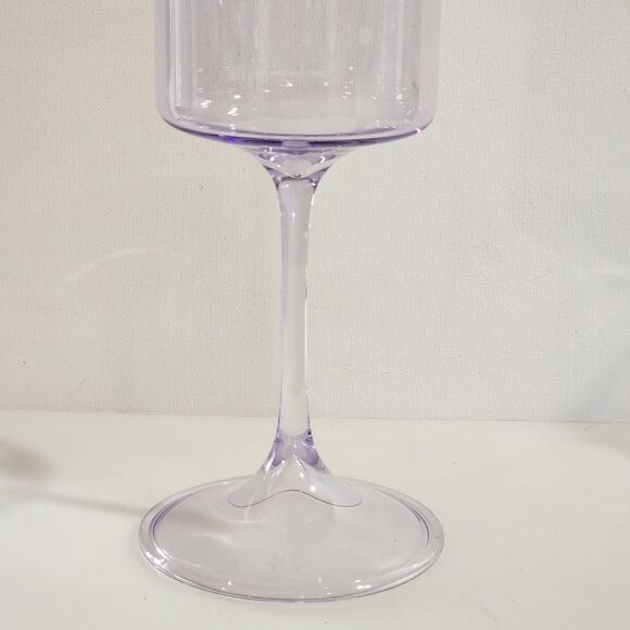 Rachel Zoe Purple Clear Wine Glass‎ 12oz Set of 4 - Picture 9 of 16